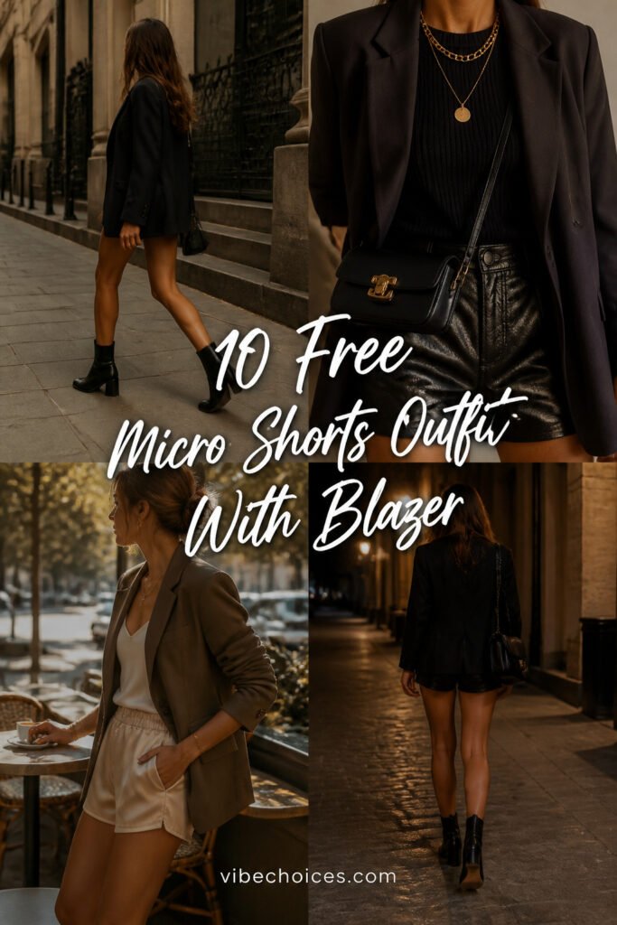10 Free Micro Shorts Outfit With Blazer
