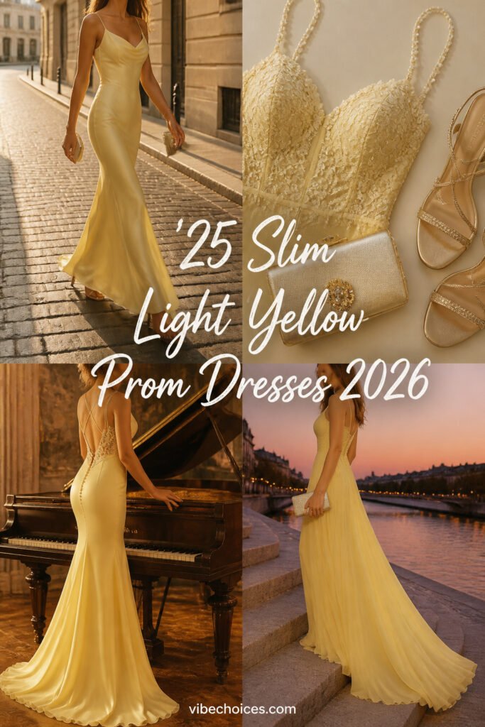25 Slim Light Yellow Prom Dresses 2026