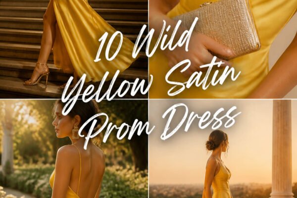10 Wild Yellow Satin Prom Dress