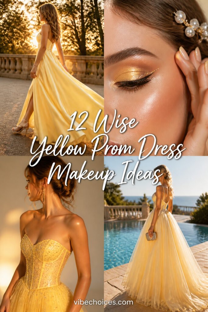 12 Wise Yellow Prom Dress Makeup Ideas