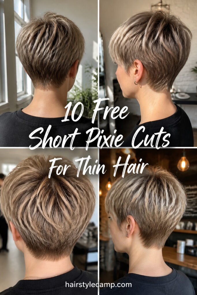 10 Free Short Pixie Cuts For Thin Hair
