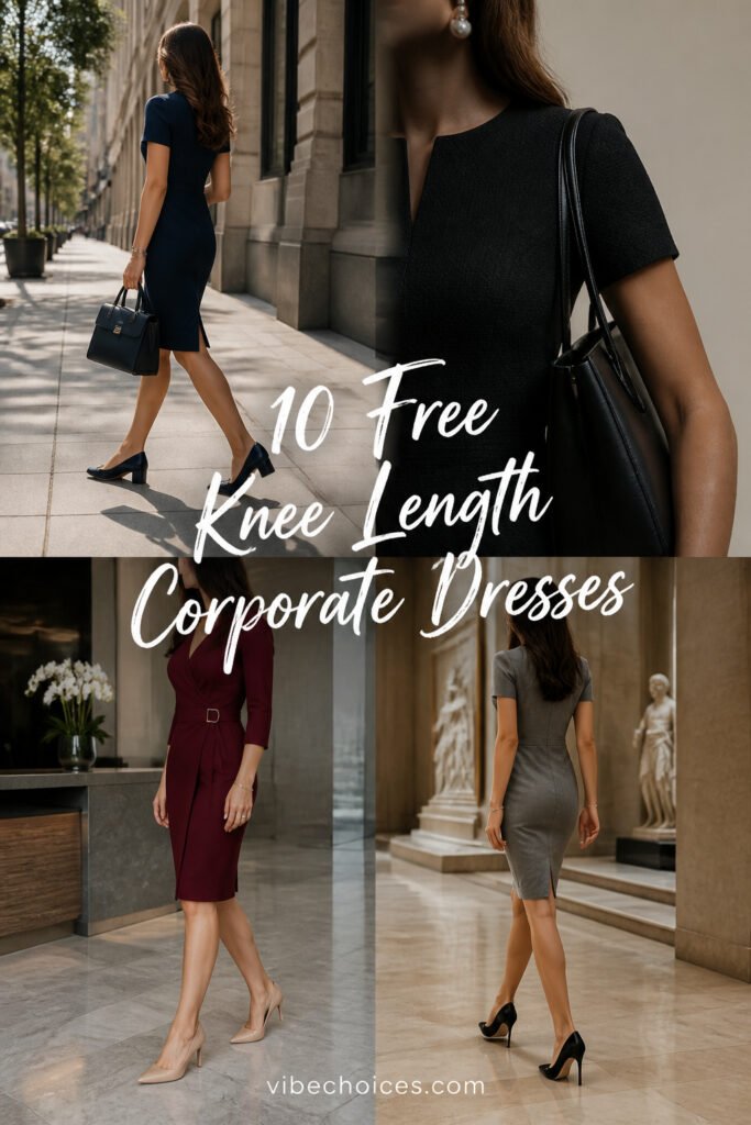 10 Free Knee Length Corporate Dresses For Work