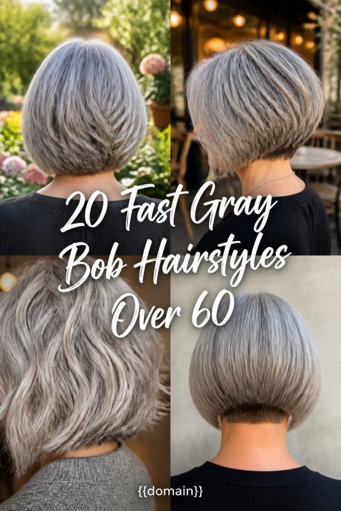 20 Fast Gray Bob Hairstyles For Women Over 60