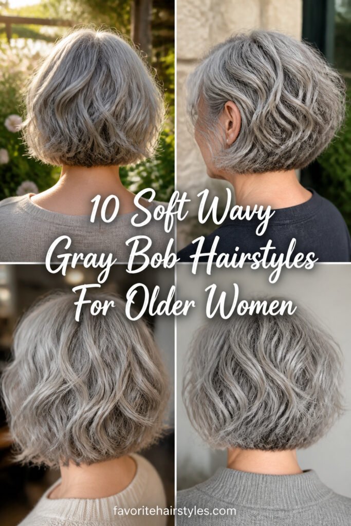 10 Soft Wavy Gray Bob Hairstyles For Older Women