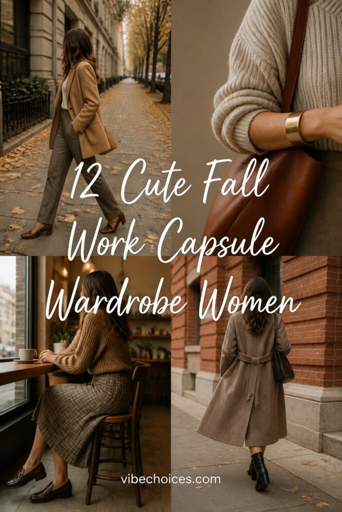 12 Cute Fall Work Capsule Wardrobe Women