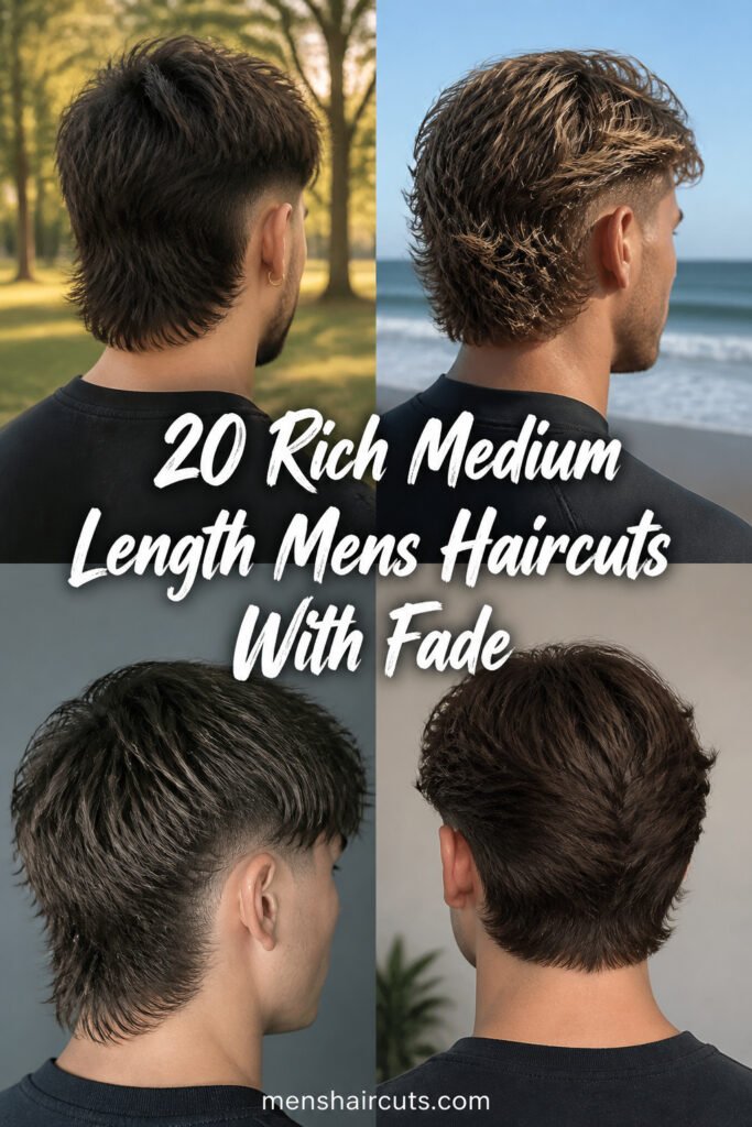 20 Rich Medium Length Mens Haircuts With Fade