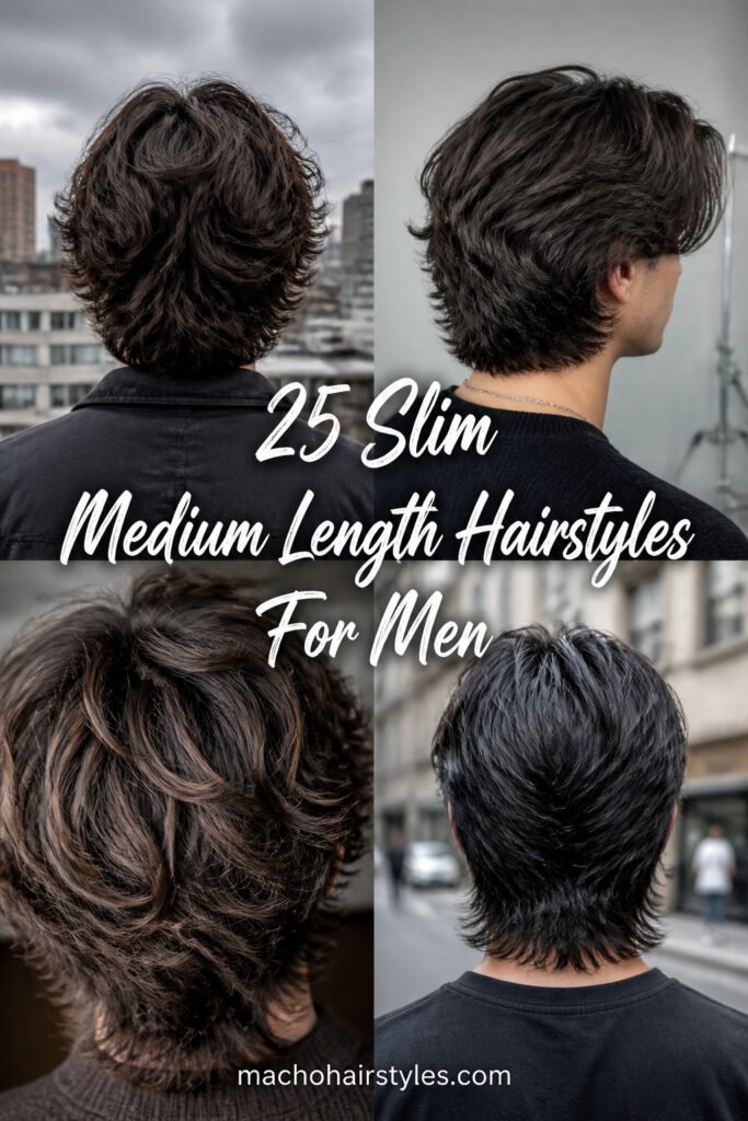 25 Slim Medium Length Hairstyles For Men Thick Hair