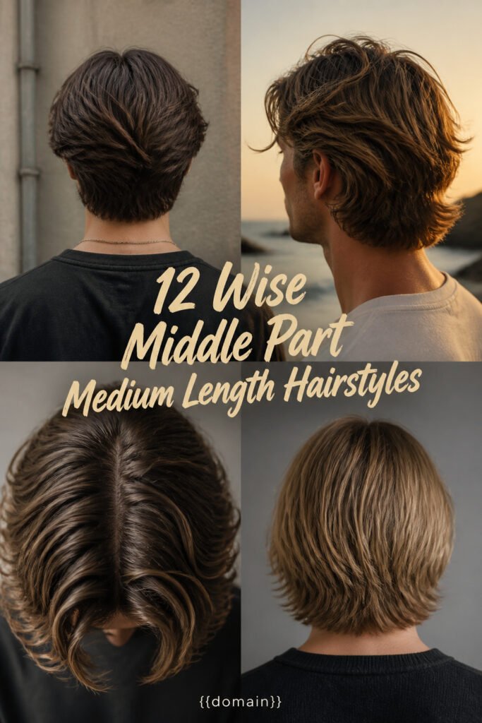 12 Wise Middle Part Medium Length Hairstyles Men